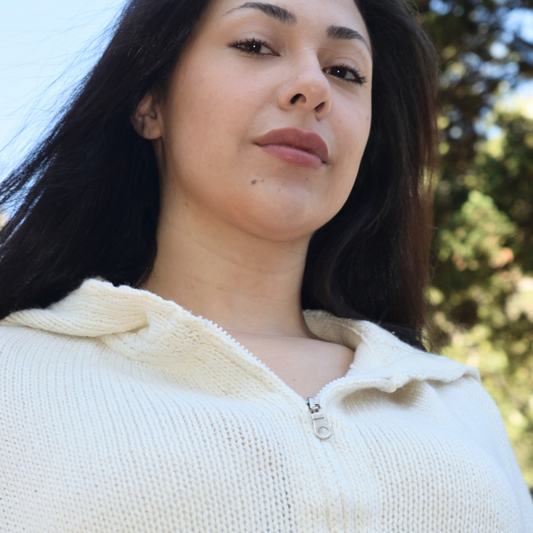 Campera Tejida Teo Crudo